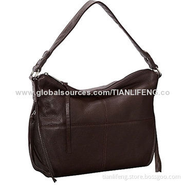 Casual Leather Female Hobo Handbag with Cellphone and Multifunction Compartments